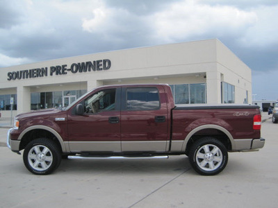 ford f 150 2006 red lariat flex fuel 8 cylinders 4 wheel drive automatic 77578