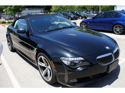 bmw 6 series 2008 black 650i gasoline 8 cylinders rear wheel drive automatic 78729