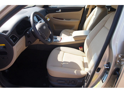 hyundai genesis 2012 beige sedan 3 8l v6 gasoline 6 cylinders rear wheel drive automatic 77074