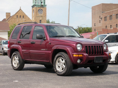 jeep liberty 2003 dk red suv limited gasoline 6 cylinders 4 wheel drive automatic with overdrive 61832