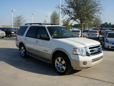 ford expedition 2008 white suv eddie bauer gasoline 8 cylinders 2 wheel drive automatic with overdrive 76137