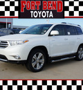 toyota highlander 2012 white suv limited gasoline 6 cylinders all whee drive automatic 77469