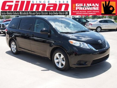 toyota sienna 2011 black van le gasoline 6 cylinders front wheel drive 6 speed automatic 77090