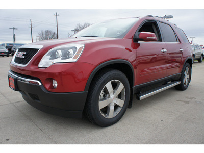 gmc acadia 2012 red suv slt 2 gasoline 6 cylinders front wheel drive automatic 77521