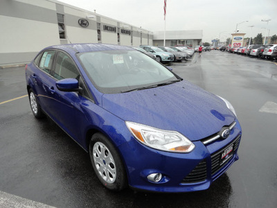 ford focus 2012 blue sedan se flex fuel 4 cylinders front wheel drive automatic with overdrive 60546