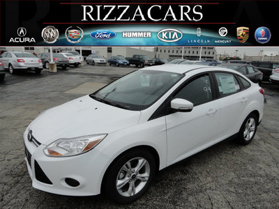 ford focus 2013 white sedan se flex fuel 4 cylinders front wheel drive automatic with overdrive 60546