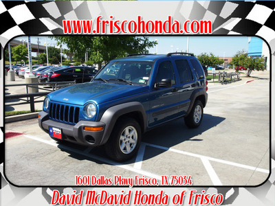 jeep liberty 2003 blue suv gasoline 6 cylinders rear wheel drive automatic 75034