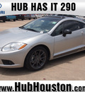 mitsubishi eclipse 2012 silver hatchback gs gasoline 4 cylinders front wheel drive 4 speed with overdrive 77065