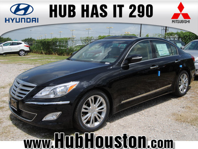 hyundai genesis 2012 blk noir pearl sedan gasoline 8 cylinders rear wheel drive autostick 77065