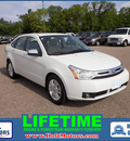 ford focus 2011 white sedan sel gasoline 4 cylinders front wheel drive automatic with overdrive 55321