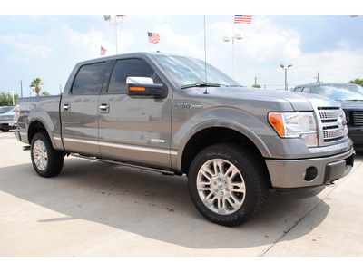 ford f 150 2012 gray platinum gasoline 6 cylinders 4 wheel drive automatic 77074