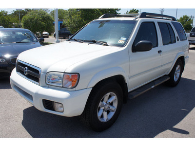 nissan pathfinder 2003 white suv le gasoline 6 cylinders dohc rear wheel drive automatic 78729