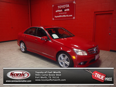 mercedes benz c class 2010 red sedan c300 gasoline 6 cylinders rear wheel drive automatic 76116