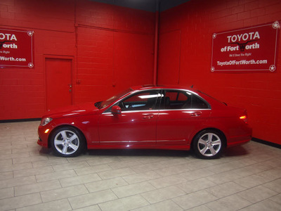 mercedes benz c class 2010 red sedan c300 gasoline 6 cylinders rear wheel drive automatic 76116