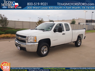 chevrolet silverado 2500hd 2009 white pickup truck work truck gasoline 8 cylinders 2 wheel drive automatic 76108