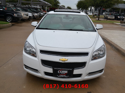 chevrolet malibu 2011 white sedan lt gasoline 4 cylinders front wheel drive automatic 76051