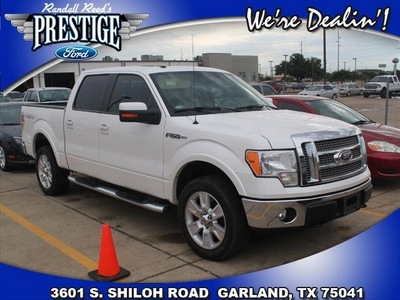 ford f 150 2010 white lariat flex fuel 8 cylinders 4 wheel drive 6 speed automatic 75041