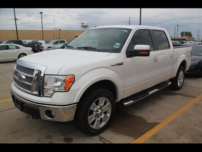 ford f 150 2010 white lariat flex fuel 8 cylinders 4 wheel drive 6 speed automatic 75041