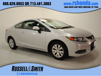 honda civic 2012 silver coupe lx gasoline 4 cylinders front wheel drive automatic 77025
