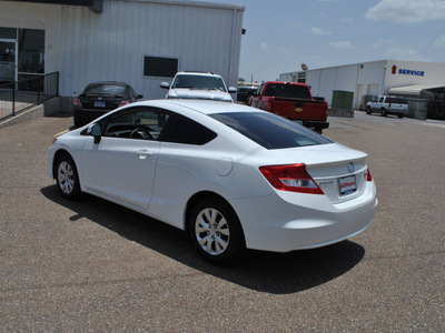 honda civic 2012 white coupe lx gasoline 4 cylinders front wheel drive 5 speed manual 77099