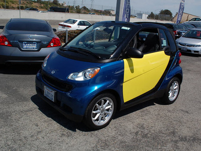 smart fortwo 2009 blue passion cabriolet gasoline 3 cylinders rear wheel drive automatic 94010