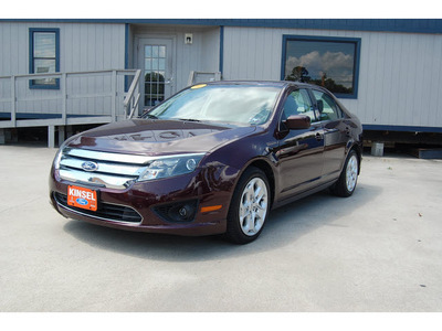 ford fusion 2011 maroon sedan se gasoline 4 cylinders front wheel drive automatic with overdrive 77706