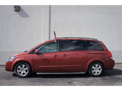 nissan quest 2004 red van 3 5 se gasoline 6 cylinders front wheel drive automatic 79407