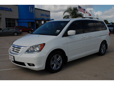 honda odyssey 2008 white van touring gasoline 6 cylinders front wheel drive automatic with overdrive 77065