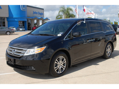 honda odyssey 2011 black van ex l w navi gasoline 6 cylinders front wheel drive automatic with overdrive 77065