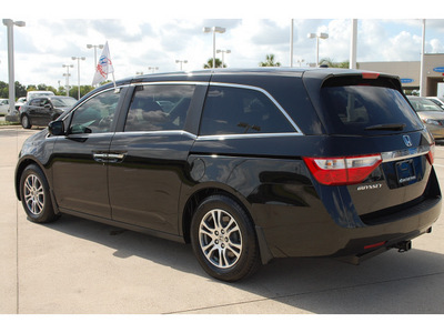 honda odyssey 2011 black van ex l w navi gasoline 6 cylinders front wheel drive automatic with overdrive 77065