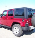 jeep wrangler unlimited 2013 red suv sahara gasoline 6 cylinders 4 wheel drive automatic 44024