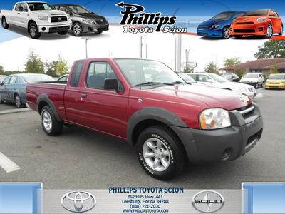 nissan frontier 2001 red xe gasoline 4 cylinders rear wheel drive automatic 34788