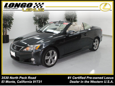 lexus is 350c 2010 dk  gray gasoline 6 cylinders rear wheel drive automatic 91731