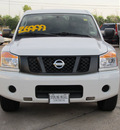 nissan titan 2011 white s flex fuel 8 cylinders 2 wheel drive automatic with overdrive 77074
