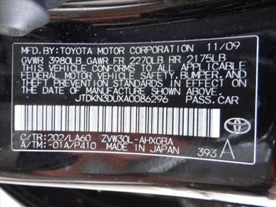 toyota prius 2010 black hatchback hybrid hybrid 4 cylinders front wheel drive automatic 78577