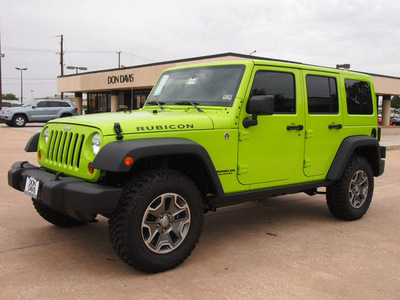 jeep wrangler unlimited 2013 green suv rubicon gasoline 6 cylinders 4 wheel drive automatic 76011