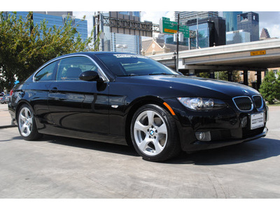 bmw 3 series 2009 black coupe 328i gasoline 6 cylinders rear wheel drive automatic 77002
