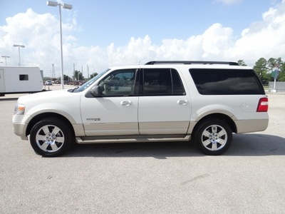 ford expedition el 2008 white suv eddie bauer gasoline 8 cylinders 2 wheel drive automatic 77388
