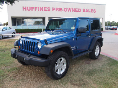jeep wrangler 2010 blue suv sport gasoline 6 cylinders 4 wheel drive automatic 75067