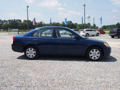 honda civic 2002 blue sedan ex gasoline 4 cylinders front wheel drive automatic 27569