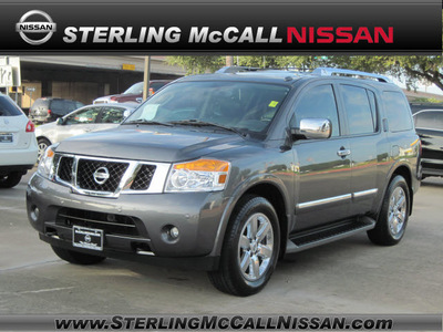 nissan armada 2011 dk  gray suv platinum flex fuel 8 cylinders 2 wheel drive automatic with overdrive 77477