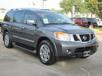 nissan armada 2011 dk  gray suv platinum flex fuel 8 cylinders 2 wheel drive automatic with overdrive 77477