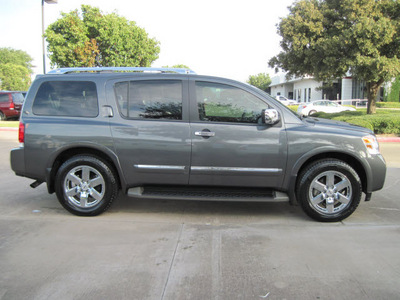 nissan armada 2011 dk  gray suv platinum flex fuel 8 cylinders 2 wheel drive automatic with overdrive 77477