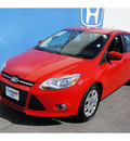 ford focus 2012 red sedan se flex fuel 4 cylinders front wheel drive automatic 78505