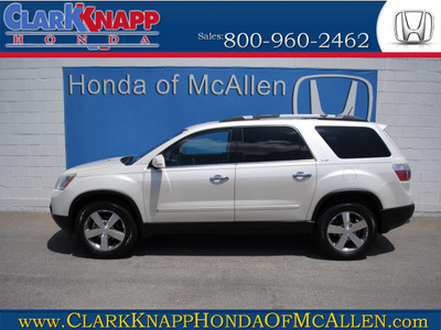 gmc acadia 2010 white suv slt gasoline 6 cylinders front wheel drive 6 speed automatic 78505