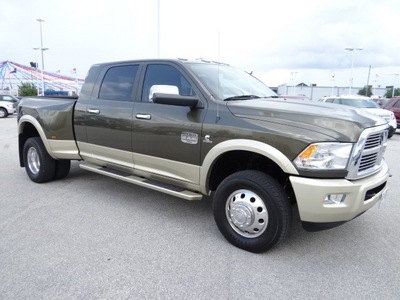 ram 3500 2011 dk  green laramie longhorn edition diesel 6 cylinders 4 wheel drive automatic with overdrive 77388