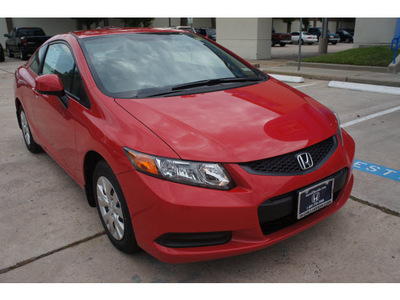 honda civic 2012 red coupe lx gasoline 4 cylinders front wheel drive automatic 77339