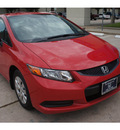 honda civic 2012 red coupe lx gasoline 4 cylinders front wheel drive automatic 77339