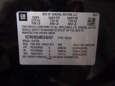 gmc sierra 1500 2011 black sle flex fuel 8 cylinders 4 wheel drive automatic 79407