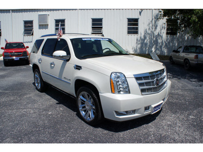 cadillac escalade 2009 white suv platinum edition flex fuel 8 cylinders all whee drive automatic 78028